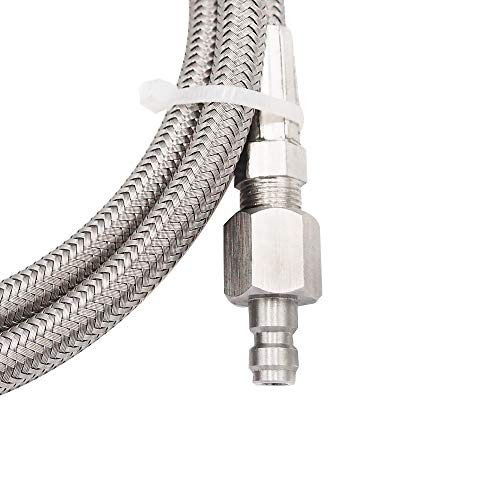 Load image into Gallery viewer, Paintball PCP Filling Hose Whip Extension Stainless Steel Air Fill Station & Charging System 60 inches with Quick Disconnect