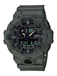 Casio Men's XL Series G-Shock Quartz 200M WR Shock Resistant Resin Color: Matte Olive Green (Model GA-700UC-3ACR)