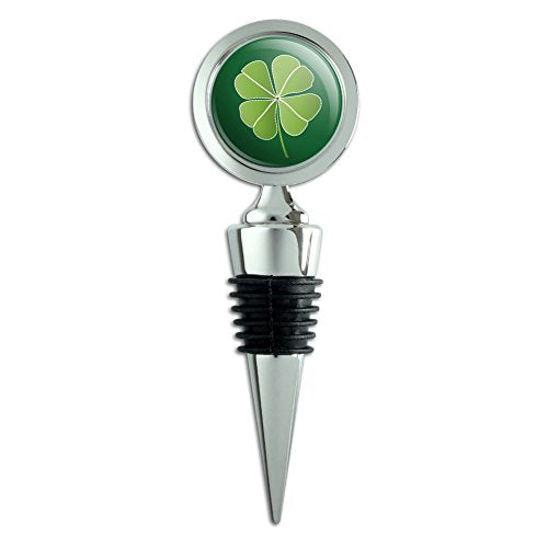 Four Leaf Clover Good Luck Irish Leprechauns Wine Bottle Stopper
