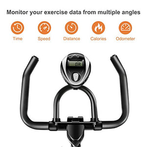 RELIFE REBUILD YOUR LIFE Exercise Bike Indoor Cycling Bike Fitness Stationary All-inclusive Flywheel Bicycle with Resistance for Gym Home Cardio Workout Machine Training New Version