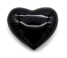 Load image into Gallery viewer, Black Onyx Aragonite Heart Figure, 4.75" Wide, 4" Long, 2" Tall, (1.6lb), Carved from Real North American Black Onyx Aragonite - The Artisan Mined Series by hBAR
