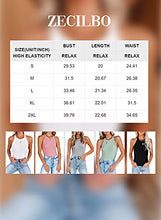 Load image into Gallery viewer, Zecilbo Women's Basic Crewneck Sleeveless Knit Tank Tops Ribbed Solid Color Racerback Workout Casual Shirts Black, Small
