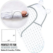 Load image into Gallery viewer, Swaddle Blanket, Baby Swaddle Wrap for Infant (0-3 Month), Adjustable Newborn Swaddle Set, 3-Pack Soft Organic Cotton, Grey
