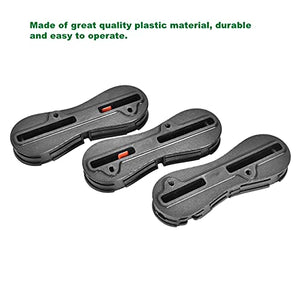 Surfboard Fusion FCS,3 Pack Fin Box,Pvc Fin Box Surfboard Fins Surfing Plugs Set Surf Accessories Kit with 6 Screws And 1 Key