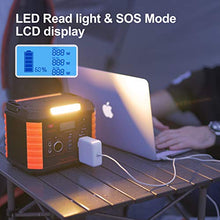 Load image into Gallery viewer, Portable Camping Generator, 330W/78000mAh Portable Power Station, CPAP Battery Power Supply,Solar Generator with110V AC, 12V/10A DC,QC3.0 &amp;TypeC, Wireless Charger,SOS Light for Travel Home Emergency
