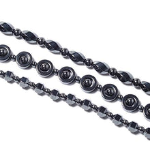 Load image into Gallery viewer, Shop LC Delivering Joy Set of 3 Multilayered Strand Statement Chain Necklace Fashion Jewelry for Women Hematite Silvertone 20" with Magnetic Clasp
