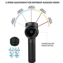Load image into Gallery viewer, Massage Gun, Bob and Brad Deep Tissue Percussion Massager Gun, Muscle Massager with 5 Speeds and 5 Heads, Handheld Massager for Home Gym Office Workout Recovery Pain Soreness Relief

