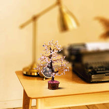 Load image into Gallery viewer, YATHABI Rose Quartz Golden Wire Handmade Gemstone Tree with Rose Quartz Gemstone Carved Angel for Attracting Positive Energies Crystal Healing Chakra Balancing &amp; Home Decor
