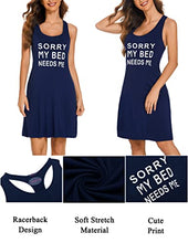 Load image into Gallery viewer, Avidlove Cute Nightgowns for Women Sexy Chemise Sleepwear Racerback Sleeveless Sleep Dress Navy Blue
