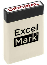 Load image into Gallery viewer, ExcelMark Mini Office Message Rubber Stamp Set - Red Ink - Storage Tray Included
