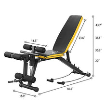 Load image into Gallery viewer, ZENOVA Adjustable Weight Bench, Multi-Purpose Flat Incline Decline Exercise Workout Bench for Home Gym
