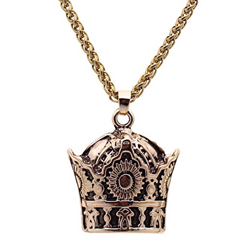 Asoodehdelan Gold Pt Iranian Persian Kingdom Crown Necklace Chain Iran Pahlavi Shir Khorshid Gift (24
