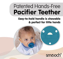Load image into Gallery viewer, SMOOCH Pacifier Teething Toys for Babies 6-12 Months - Silicone Baby Teether Toy - Soothe Infant Sore Gums - Soft &amp; Safe Hands-Free Freezable Teething Relief - Honeycomb Bubble Bump (Blue)
