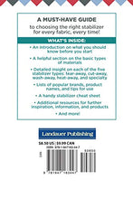 Load image into Gallery viewer, Pocket Guide to Stabilizers: Carry-Along Reference Guide (Landauer) 4x6 Sewing Reference for Tear-Away, Cut-Away, Wash-Away, Heat-Away, and Specialty Stabilizers; Choose the Right One for Each Project
