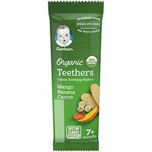 Load image into Gallery viewer, Gerber Organic Teethers, Mango Banana Carrot, 1.7 oz, 12 count Box
