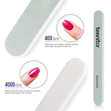 Load image into Gallery viewer, Teenitor Nail Polish Gel Remover Tools Kit with Nail Clips Nail Remover Pads Cuticle Pusher Nail Brushes Nail File Grits 120/180 Buffer Block Grits 400/4000, 6 Pack
