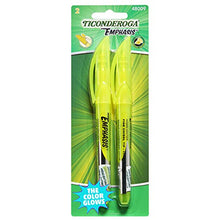 Load image into Gallery viewer, TICONDEROGA Emphasis Fluorescent Highlighters, Pocket Style, with Clip, Chisel Tip Yellow, 2-Pack (48009)

