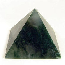Load image into Gallery viewer, Energized Gemstones Pyramids Approx 1.75&quot;-2&quot; Inches - Healing Gemstone Crystals - Lapis Crystal Quartz Green Jade Fluroite Iolite Pyrite Aventurine Amethyst Tourmaline Citrine (Moss Agate)
