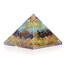 Load image into Gallery viewer, Orgonite Crystal Triple Money Pyramid Energy Generator Promotes Wealth and Prosperity with Green Aventurine, Red Garnet and Citrine – Attract Money and Success with Lucky Orgone Crystals
