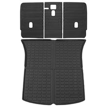 Load image into Gallery viewer, Xipoo Fit Tesla Model Y Trunk Mats Back Seat Protector All Weather TPE Backrest Mat for 2022 2021 2020 Tesla Model Y 5 Seater Accessories (Rear Trunk Backrest Mat+Rear Trunk Mat)
