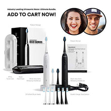 Load image into Gallery viewer, AquaSonic DUO Dual Handle Ultra Whitening 40,000 VPM Wireless Charging Electric ToothBrushes - 3 Modes with Smart Timers - 10 DuPont Brush Heads &amp; 2 Travel Cases Included
