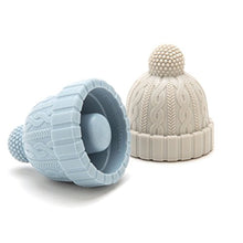 Load image into Gallery viewer, Beanie Cap Decorative Silicone Bottle Stopper in a gift box, Set of Two, Novelty Cork Replacement, Beverage and wine Keeper, champagne bottle stoppers (Blue &amp; Grey)
