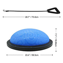 Load image into Gallery viewer, ATIVAFIT Half Ball Balance Trainer with Straps Yoga Balance Ball Anti Slip for Core Training Home Fitness Strength Exercise Workout Gym (Blue)
