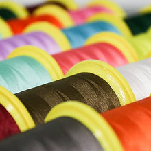 Load image into Gallery viewer, BAi Red Embroidery Machine Thread, 100% Polyester Large Size Spool Machine Thread- 3 Pack 5000M (120D/2) Durable Thread for High-Speed Embroidery Machines
