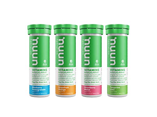 Nuun Vitamins: Vitamins + Electrolyte Drink Tablets, Mixed Fruit Pack, 4 Tubes (48 Servings)