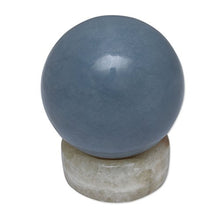 Load image into Gallery viewer, NOVICA Heavenly Blue Celestite Sphere
