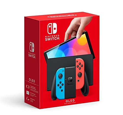 Nintendo Switch – OLED Model w/ Neon Red & Neon Blue Joy-Con