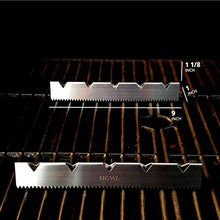 Load image into Gallery viewer, SIGVAL Shishka-Rack Shish Kabob Rack Stand - 5 Wide | 3 Racks in One, Stainless Steel, Universal Kabob Skewer Rack

