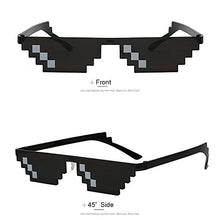 Load image into Gallery viewer, [3 Pack] Thug Life Sunglasses, Men Women Glass 8 Bit Pixel Mosaic Glasses Photo Props Unisex Sunglass Toy - Black

