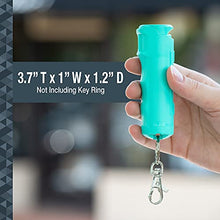 Load image into Gallery viewer, SABRE Pepper Gel with Finger Grip and Snap Clip, 12-Foot (4 Meter) Range, UV Marking Dye, Ergonomic Finger Grip, Flip Top Safety, Supports RAINN, Mint Green
