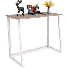 Load image into Gallery viewer, 4NM Folding Desk, No-Assembly Small Computer Desk Home Office Desk Foldable Table Study Writing Desk Workstation for Small Space Offices

