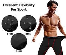 Load image into Gallery viewer, Milin Naco Men's Compression Pants, Cool Dry Baselayer Running Sports Tights with Pocket, Pack of 2-Vitality Black/Wine Red-2XL
