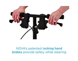 NOVA Medical Products Heavy Duty Knee Scooter, Steerable Knee Scooter with 400 lb Weight Capacity, Bariatric Knee Walker, Crutch Alternative, Metallic Red Color