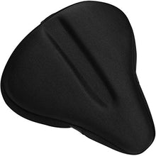 Load image into Gallery viewer, Bikeroo Large Exercise Bike Seat Cushion - Bicycle Wide Gel Soft Pad - Most Comfortable Bicycle Saddle Cover for Women and Men Bike Seat Gel Cover fits Cruiser and Stationary Bikes, Indoor Cycling
