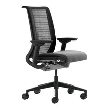 Load image into Gallery viewer, Steelcase Think Chair, Licorice 3D Knit with Grey Fabric Seat (Renewed)

