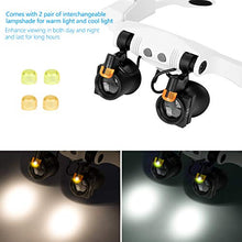 Load image into Gallery viewer, Winkeyes Magnifying Glass LED Illumination Double Eyes Jewelers Magnifying Glass Head-Mounted Watch Repair Magnifier Glasses Loupe Headband Magnifier with 7 Pair Replaceable Lenses 2X - 15X

