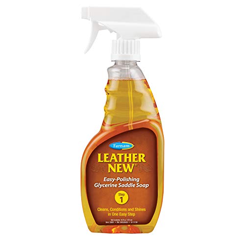 Farnam Leather New Easy-Polishing Glycerine Saddle Soap and Leather Cleaner, 32 Ounces