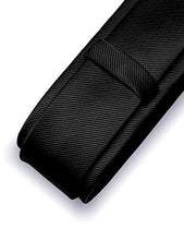 Load image into Gallery viewer, RBOCOTT 2.4" Black Skinny Tie for Men Silk Wedding Business Slim Necktie(9)
