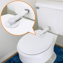 Load image into Gallery viewer, Toilet Lock Child Safety - Ideal Baby Proof Toilet Seat Lock with 3M Adhesive | Easy Installation, No Tools Needed | Fits Most Toilet Seats - White (1 Pack)
