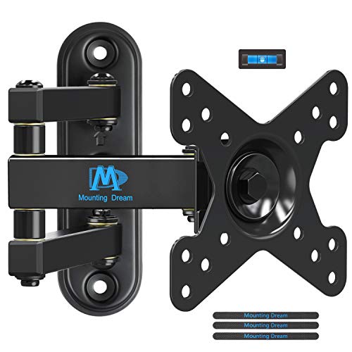 Mounting Dream Full Motion Monitor Wall Mount TV Bracket for 10-26 Inch LED, LCD Flat Screen TV and Monitor, TV Mount with Swivel Articulating Arm, Monitor Mount Up to VESA 100x100mm and 33LBS MD2463