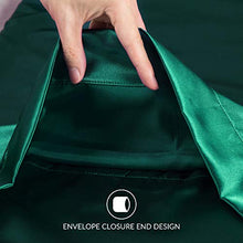 Load image into Gallery viewer, Bedsure Satin Pillowcase for Hair and Skin, 2-Pack - Standard Size (20x26 inches) Pillow Cases - Satin Pillow Covers with Envelope Closure, Dark Green
