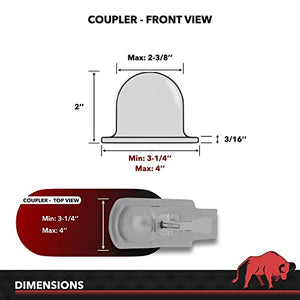 AMPLOCK U-BRP2: 2'' RV Lock/Trailer Coupler Lock/Boat Trailer Lock (fits on Specific 2 inches Coupler Only)