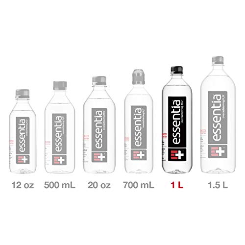 Load image into Gallery viewer, Essentia Bottled Water, 1 Liter, Pack of 12 Bottles; 99.9% Pure, Infused with Electrolytes for a Smooth Taste, pH 9.5 or Higher; Ionized Alkaline Water