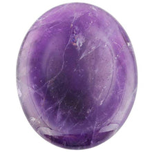 Load image into Gallery viewer, SUNYIK Handcarved Thumb Worry Stone, Polished Palm Pocket Stones Healing Crystals, Oval Amethyst
