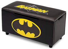 Load image into Gallery viewer, DC Comics Batman Upholstered Storage Bench for Kids | Perfect for Bedrooms/Playrooms/Living Rooms | Features Fun Graphics of Batman
