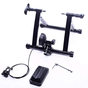 BalanceFrom Bike Trainer Stand Steel Bicycle Exercise Magnetic Stand with Front Wheel Riser Block, Black